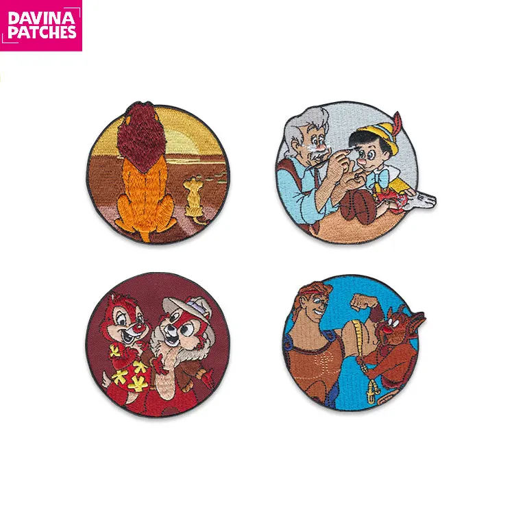 Davina fashion OEM design embroidered woven patch personality badge patches custom embroidery patch clothing Badges factory