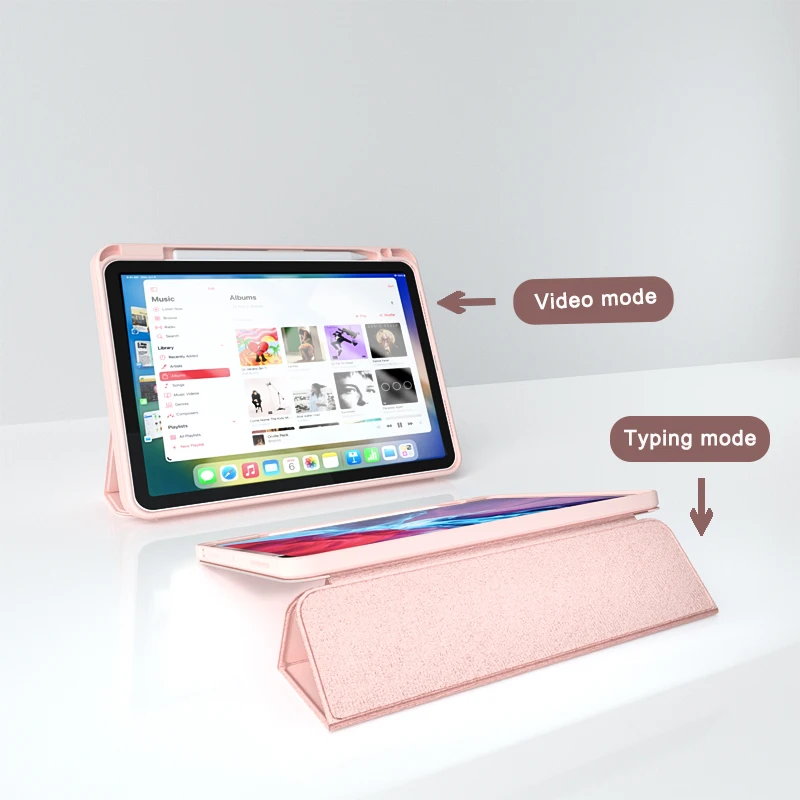 360 degree rotating leather case Acrylic transparent case for iPad 7/8/9 th generation 10.2 9th case