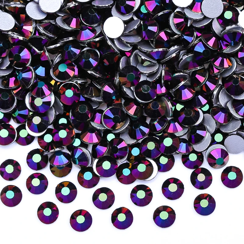 Juli Factory New Opaque Loose SS3-SS30 Glass Rhinestone Flat Back Non Hot Fix Crystal Rhinestone For Crafts
