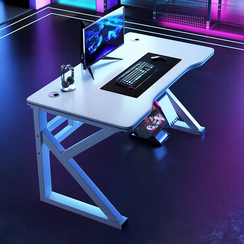 Wholesale Low Price Durable Home Office Simple Metal Frame Black And White Gaming Pc Computer Desk