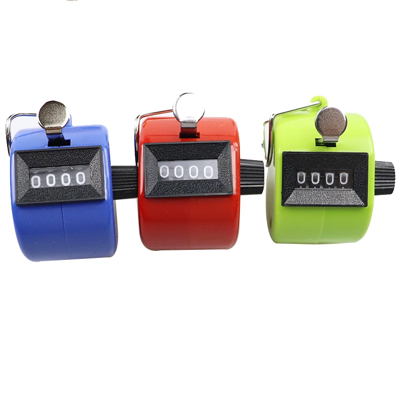New Design Hand Clicker Finger Tally Counter Hand Clicker Press Crochet 4 Digit Stitch Counters Mechanical Palm