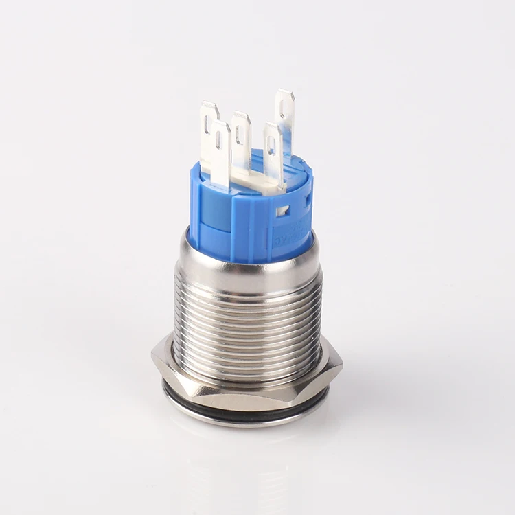 19mm Flat round Button Spdt Push Button Switch Led Waterproof 220v