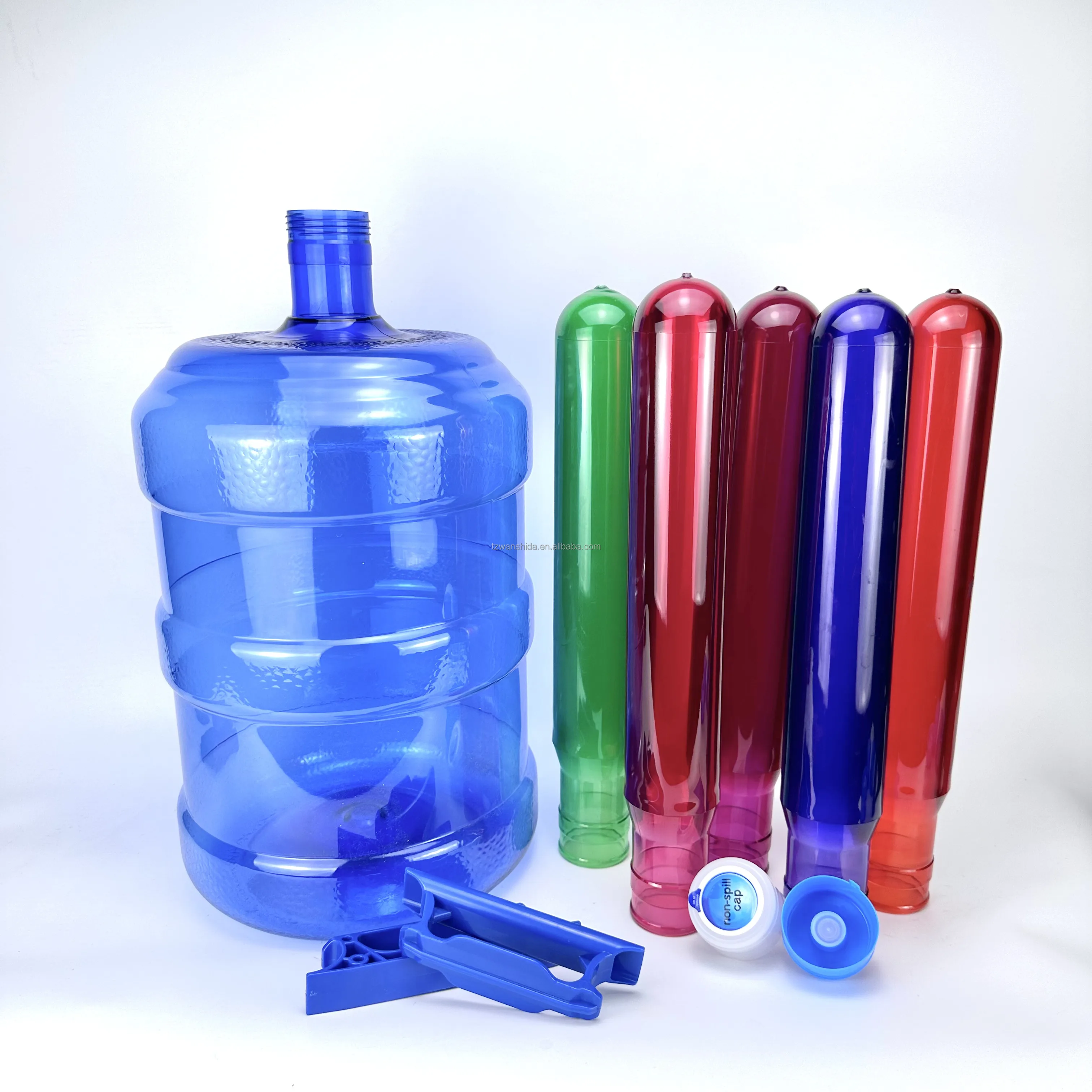 5gallon 700g 730g Blow Moulding Machine 20 Liter  750g Plastic Blue transparent 5gallon PET preform