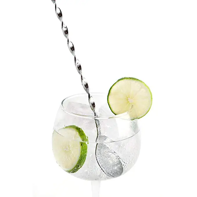 
Custom metal stir twisted stainless steel stirrer bar bartender cocktail stirring long handle mixing spoon for barware 