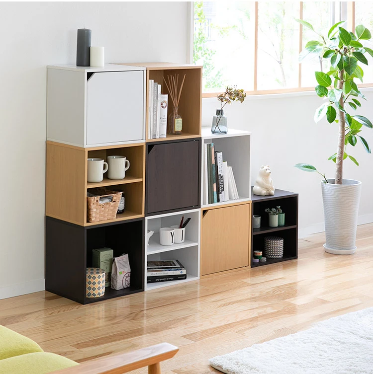 MDF display stand partical board furniture Melamine Wooden cabinet box living room furniture storage bins