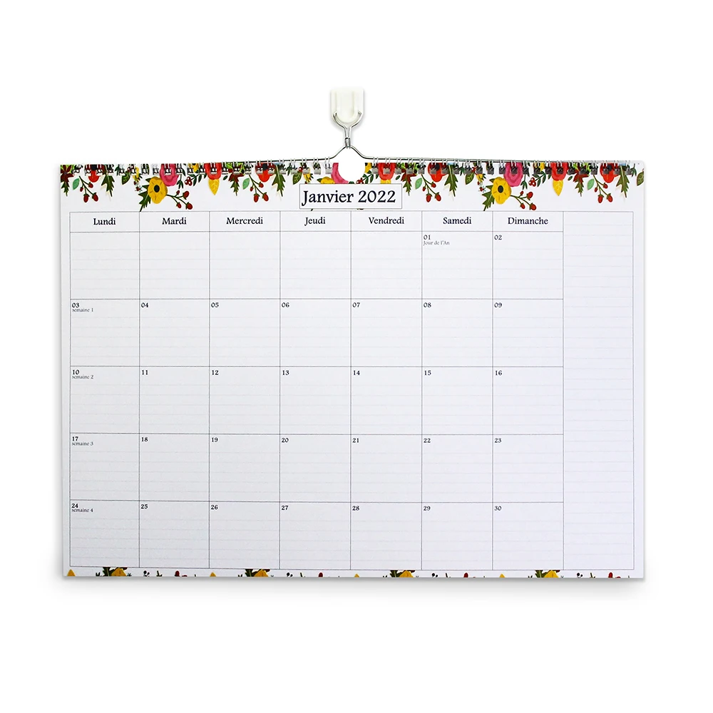 Custom Your Own Logo Recyclable Paper Digital Printing Advertising Wall Shipping Calendar For Promotion