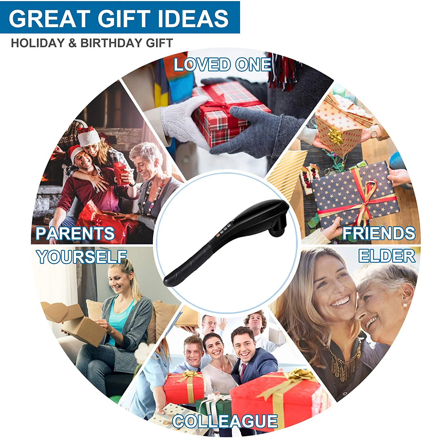 hot sale Portable multifunction whole body vibration massage hammer massage beating stick design electric hand held massage wand