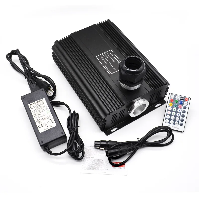 90 Вт DMX512 RGB волоконно-оптический двигатель светодиодный источник света с 27 клавишами дистанционного управления для оптоволоконного освещения