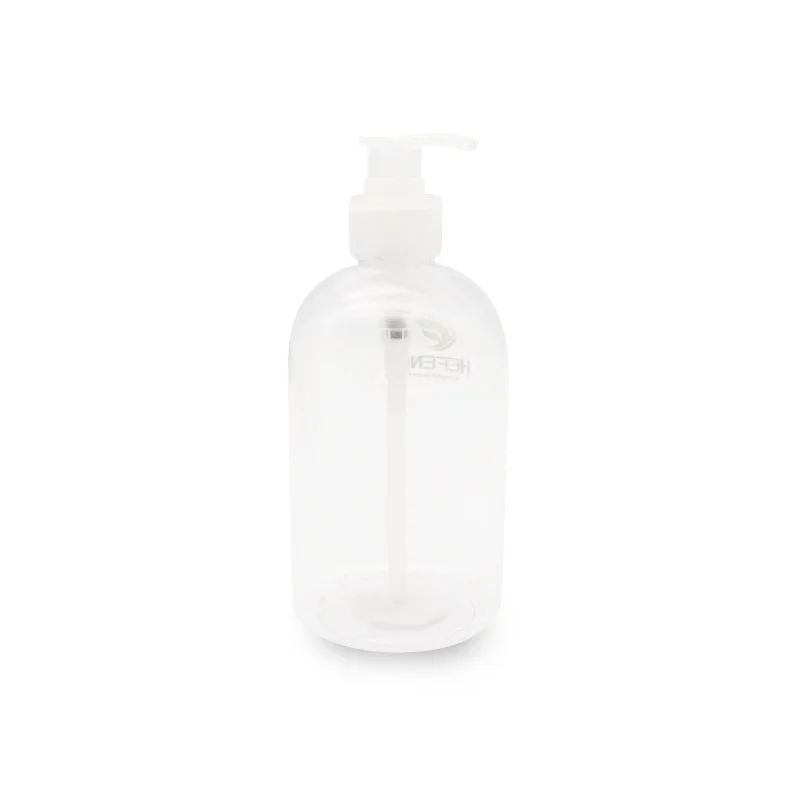 In stock 480ml white press on hair care shampoo bottle, divided into fragrance, shampoo and shower gel bottles