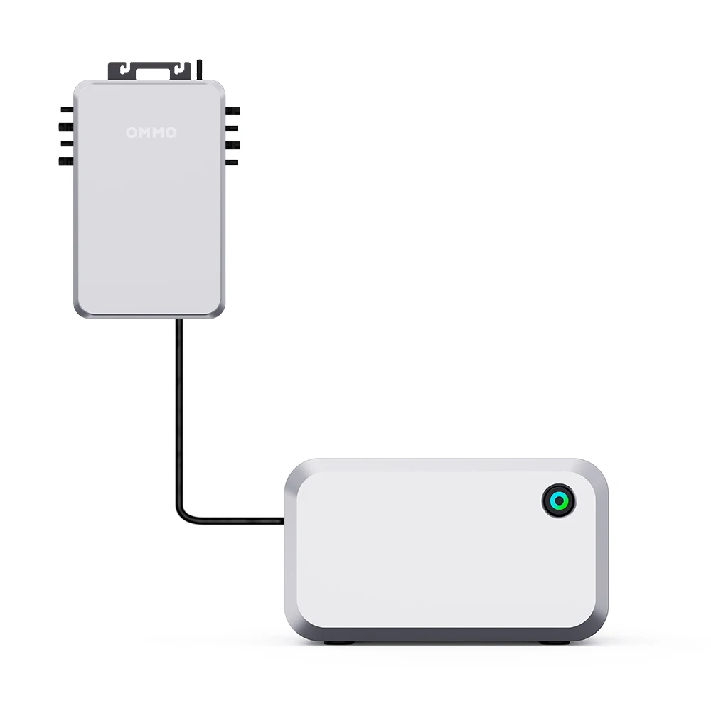 OMMO DIY 1600W Balcony Power Generation System On-Grid Solar System Kit with 800W Inverter and Lithium Battery for Home Use