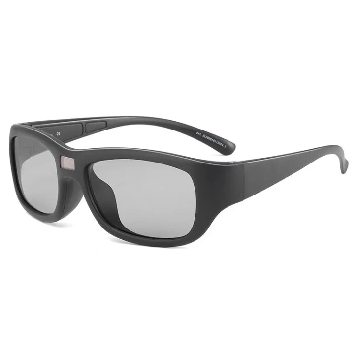 Dimming LCD Solar power Auto color Changing Polarized Lenses Electronic Adjustable Darkness Sun Glasses Men