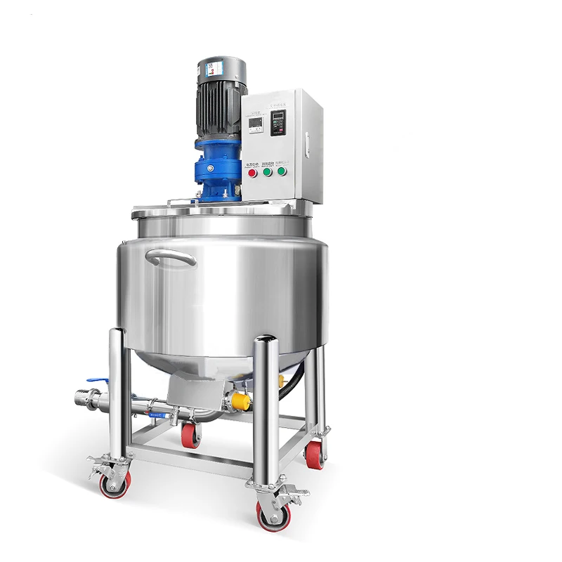 Automatic Stainless Steel Tank Mixer Double Jacketed Mixing Tank Stainless Steel Agitator Mixer