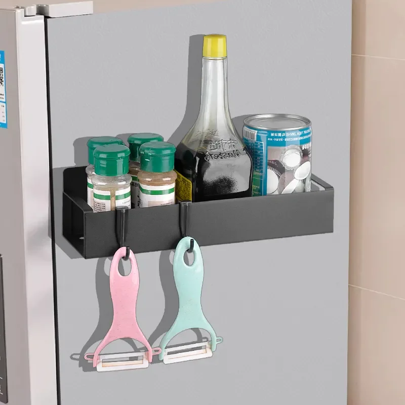 Moveable Magnetic Spice Rack For Refrigerator 3 Pack Magnetic Shelf Rack For Kitchen Organizers And Storage