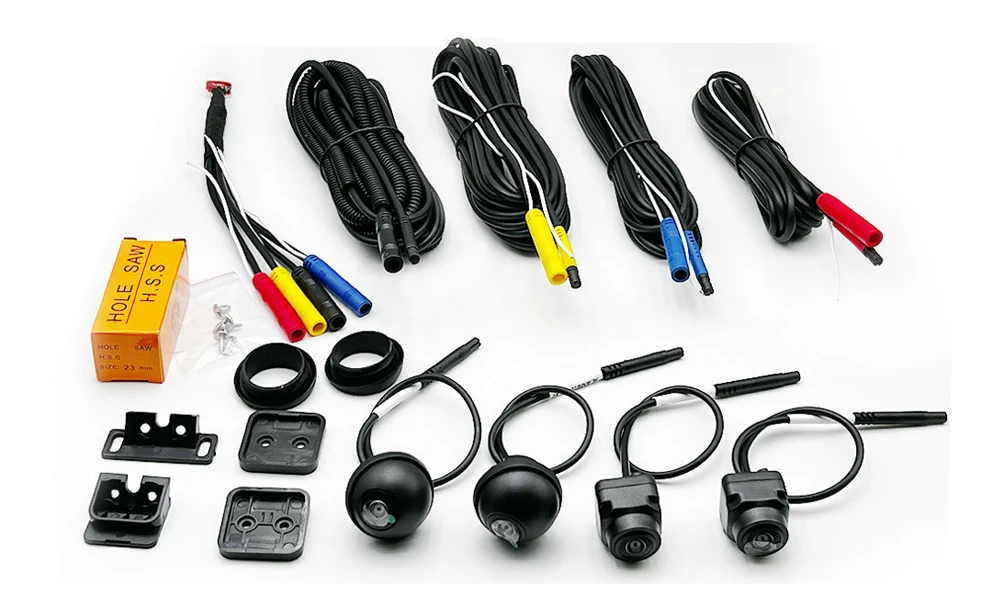 Popular 2 in one Car 360 surrounding parking system car blind spot security system  panoramic driving recording system