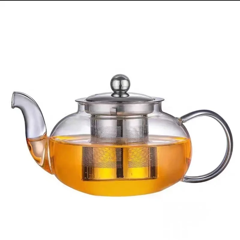 40OZ/1200ml Borosilicate Clear Glass Teapot with Removable Infuser Blooming Loose Leaf  Glass Tea Pot