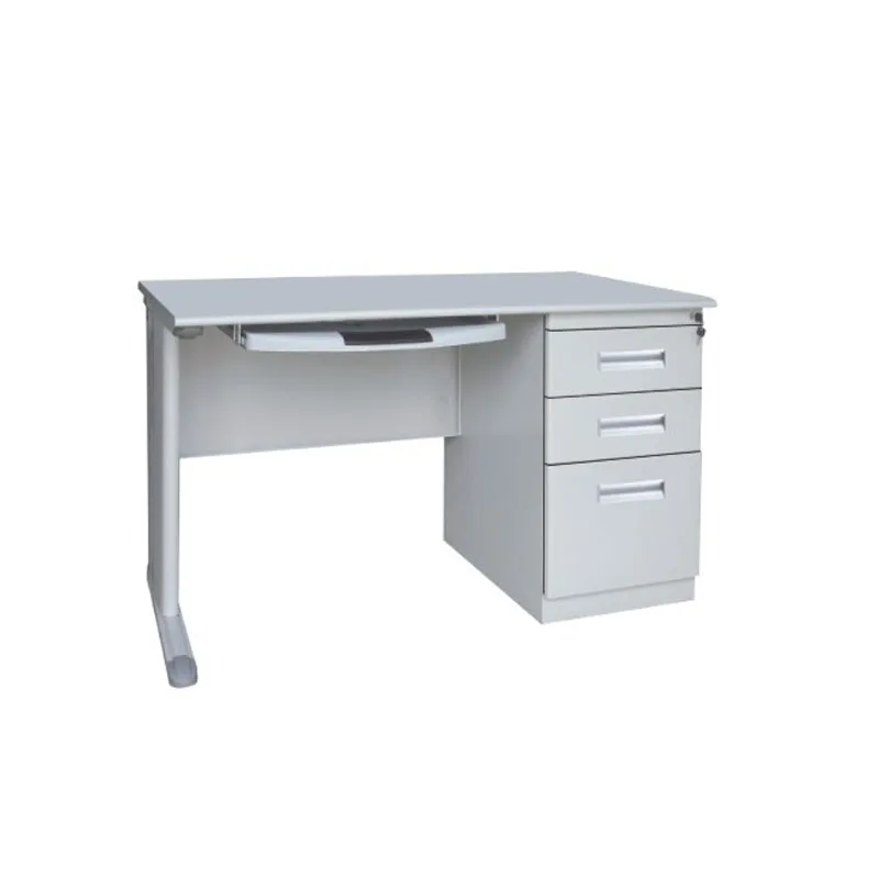 Дизайнерский удобный Профессиональный Современный Офисный Компьютерный стол из металла и стали офисный с тремя ящиками