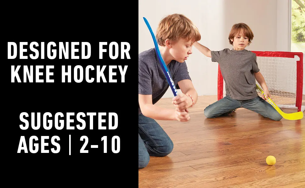Hockey goal with folding steel frame and polyester net for kids knee hockey