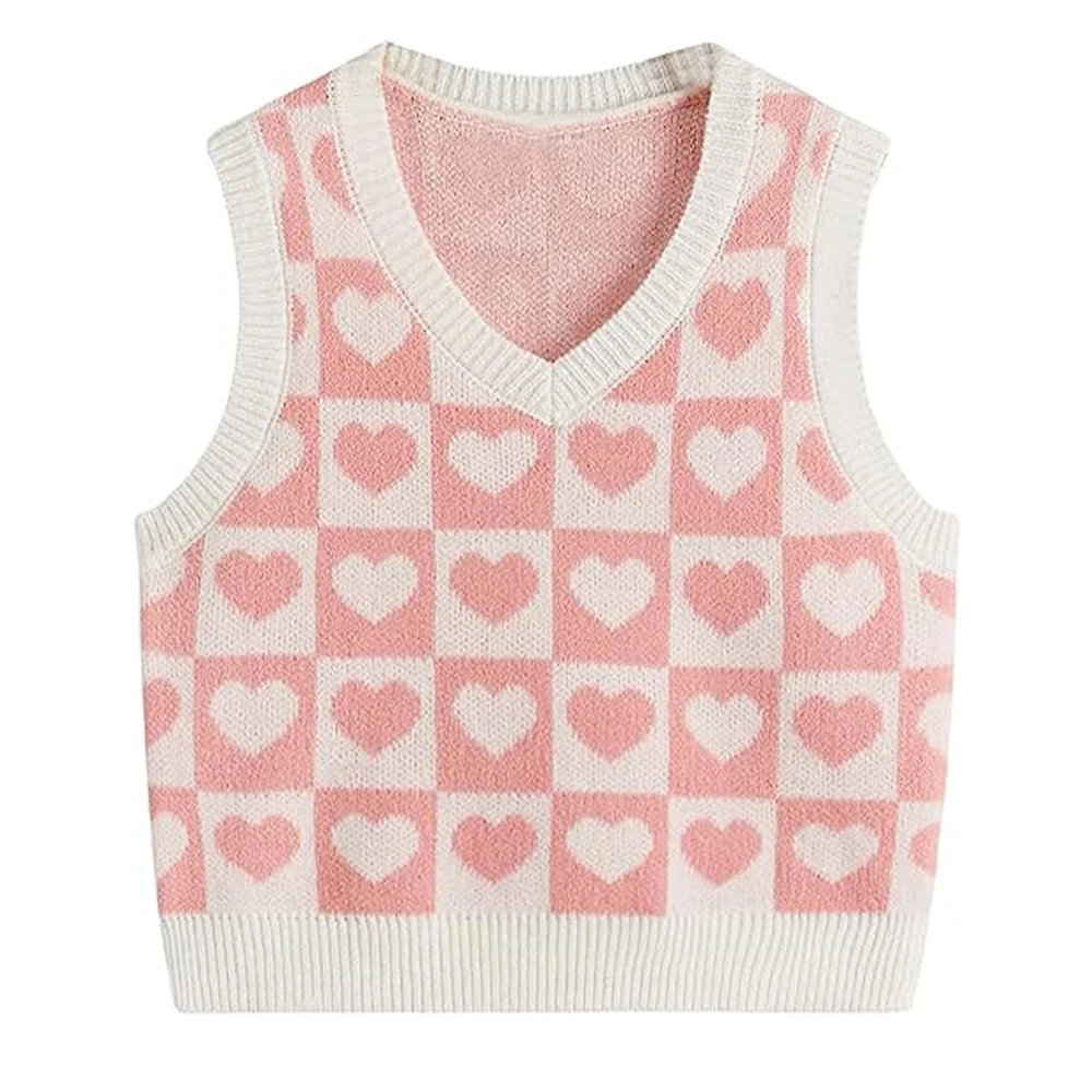 Manufacturers customized girls  and children s sweaters knitted V neck sweater vests in autumn and winter