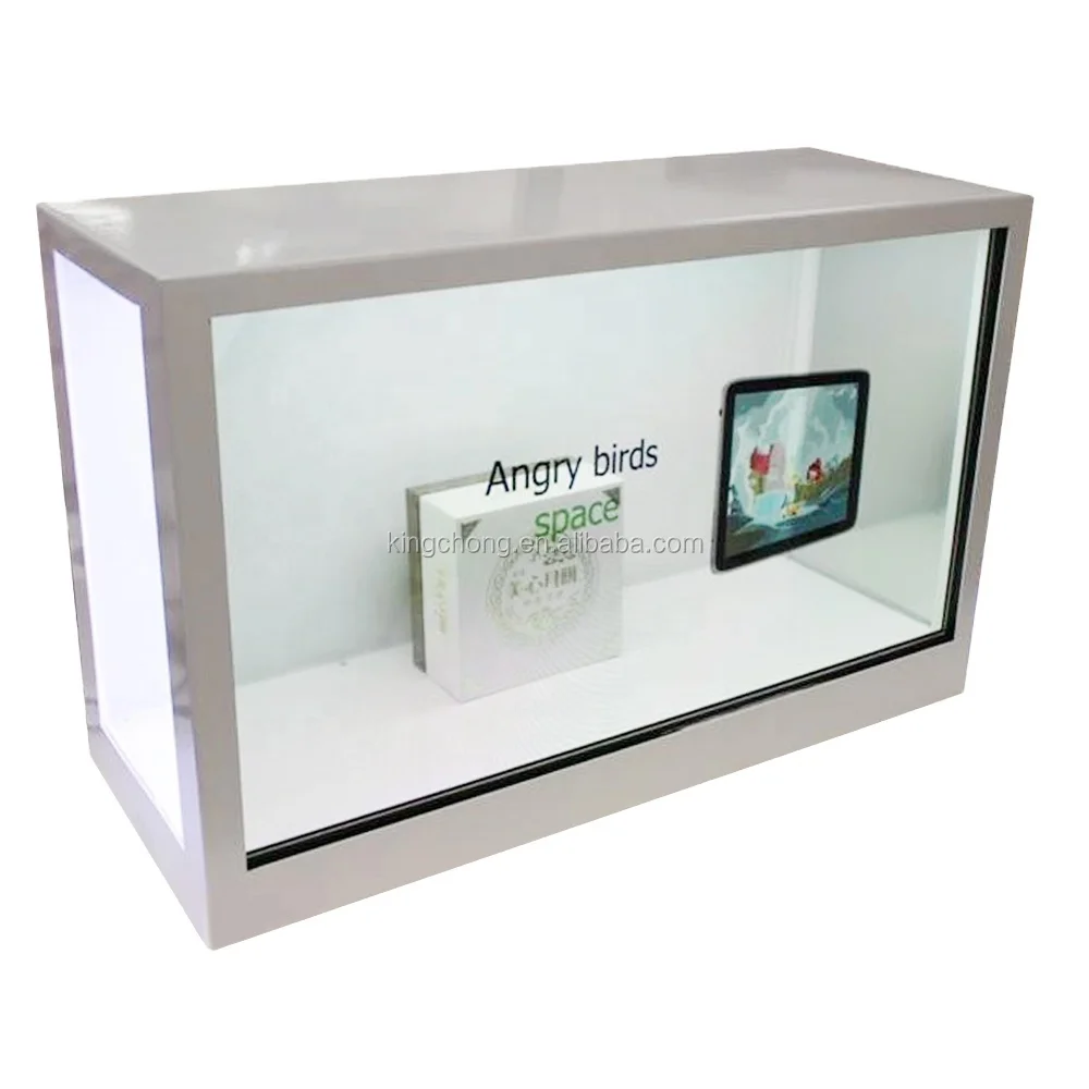 22 inch Transparent Monitor LCD Panel Display Advertising Player Showcase Cabinet Box for Product Exhibition Display
