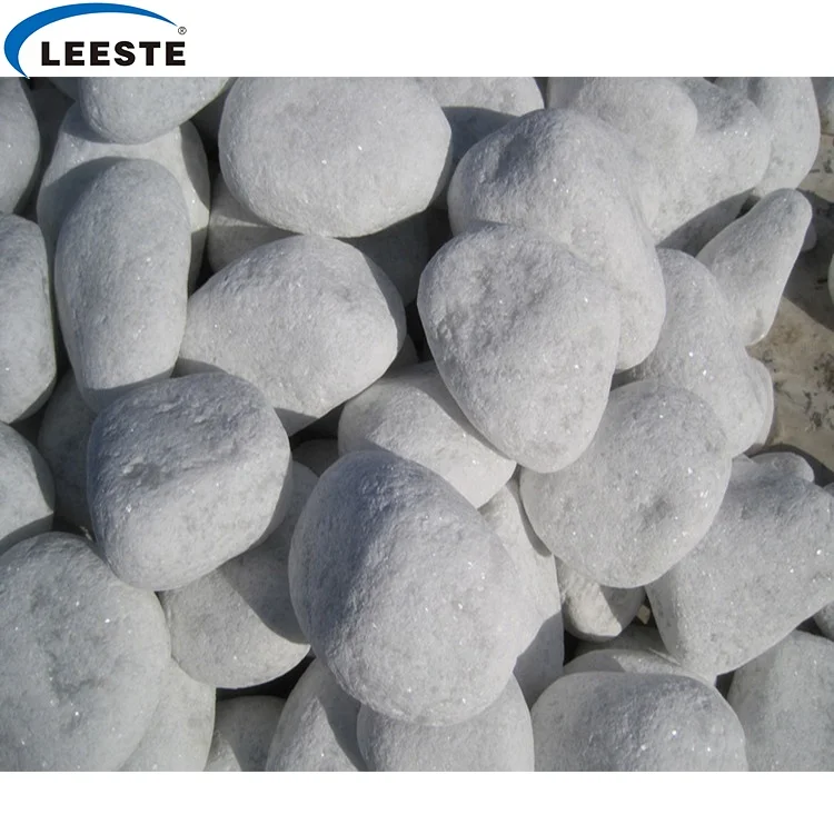 Factory sale Tumbled Snow white gravel stone for Garden decoration