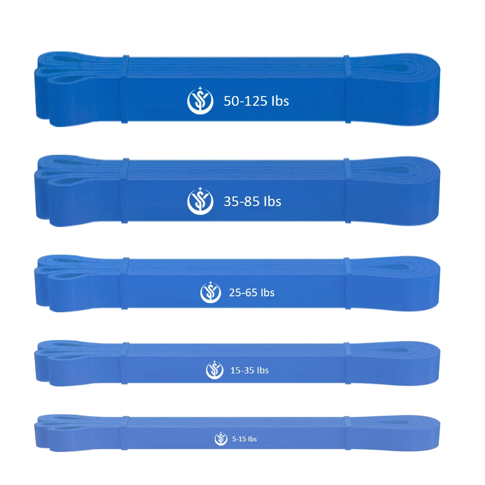 Factory Custom Logo Latex Power Loop Long Resistance Bands Set Gym Elastic Pull up Bands for Fitness Power Exercise