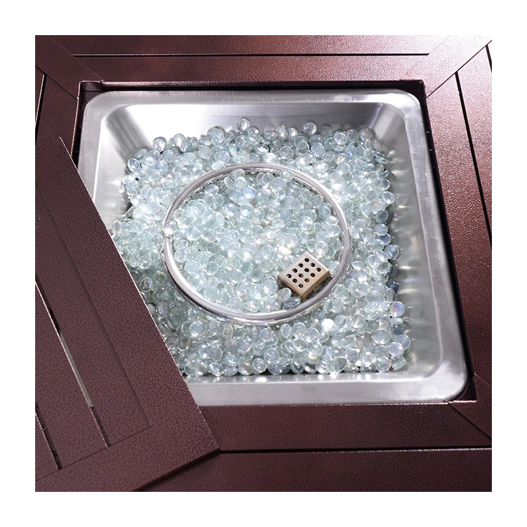 Rectangular Propane Outdoor Fire Pit Table