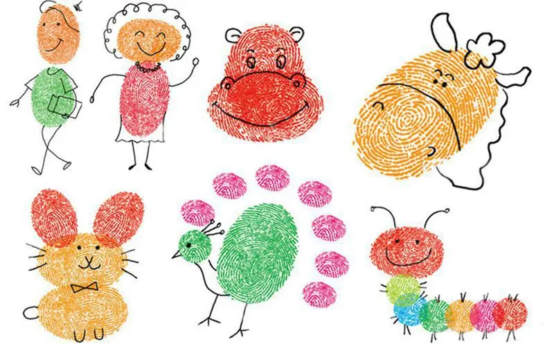 Inking Pad Children Hand & Foot Prints Stamping Stamps Rainbow Finger Palm Paint Ink Pad