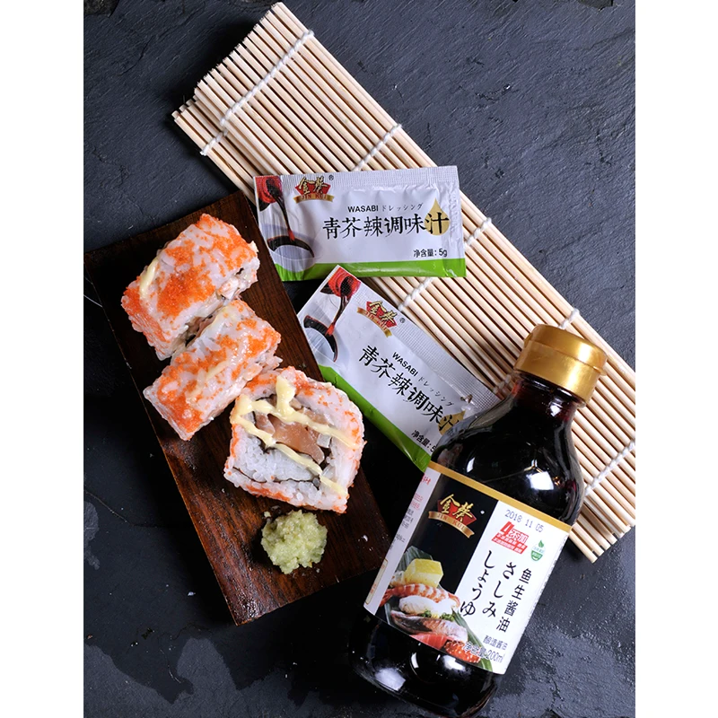 Green Japanese Pure Wasabi Paste Nutrition In Sachet 5G Bag Wasabi