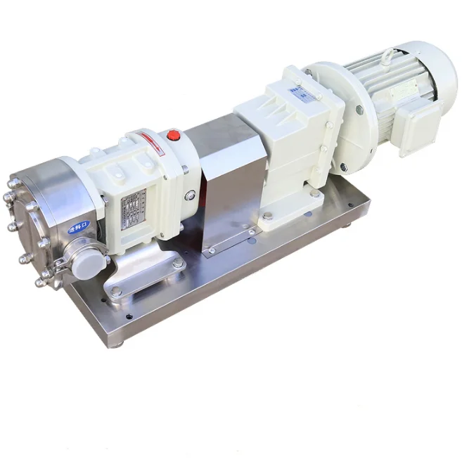 LX Food grade Jam cam rotor volumetric lobe pump filling and transportation of high viscosity food syrup meat paste