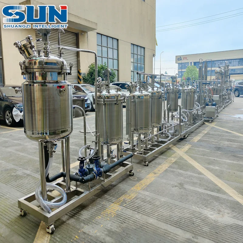 Small Laboratory Stainless Steel Plant Extraction Production Line Stevia Fruit Extract Equipment for Powder Form