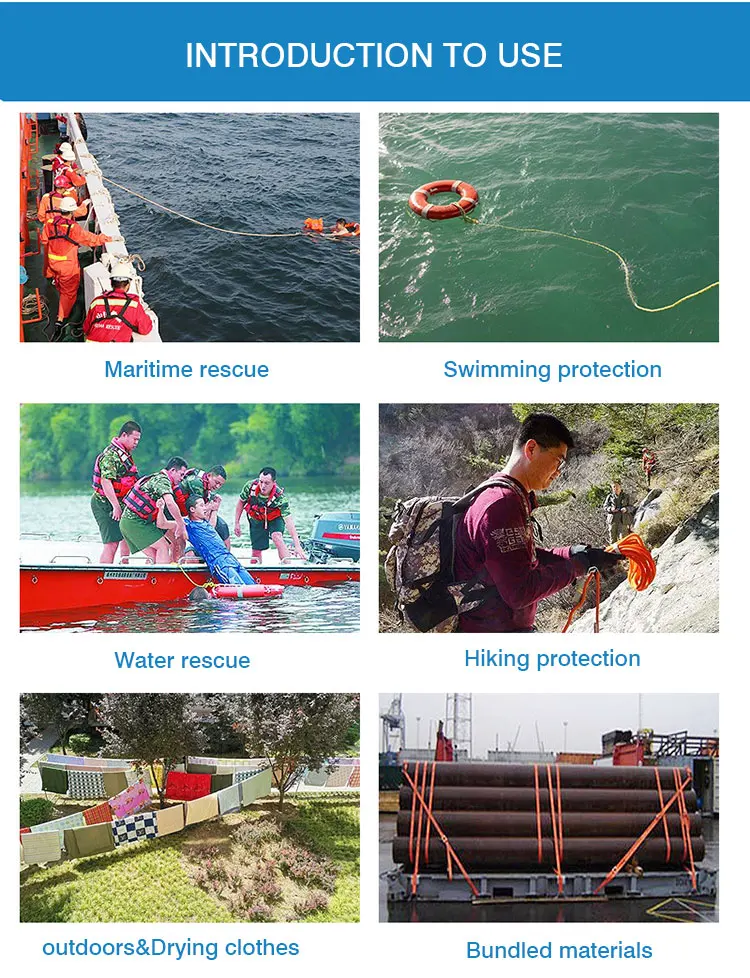 Wholesale Anti-Aging Water Rescue Rope Lifesaving Floating Equipment for Fall Protection Category Life Buoys