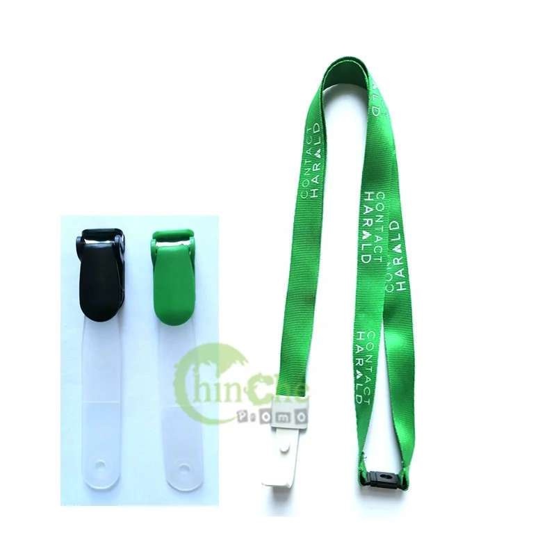 Wholesale Id Card Rope Conference Nylon Strap Plain Blank Custom ID Card Hold Lanyard With Metal Clip Plastic Clip
