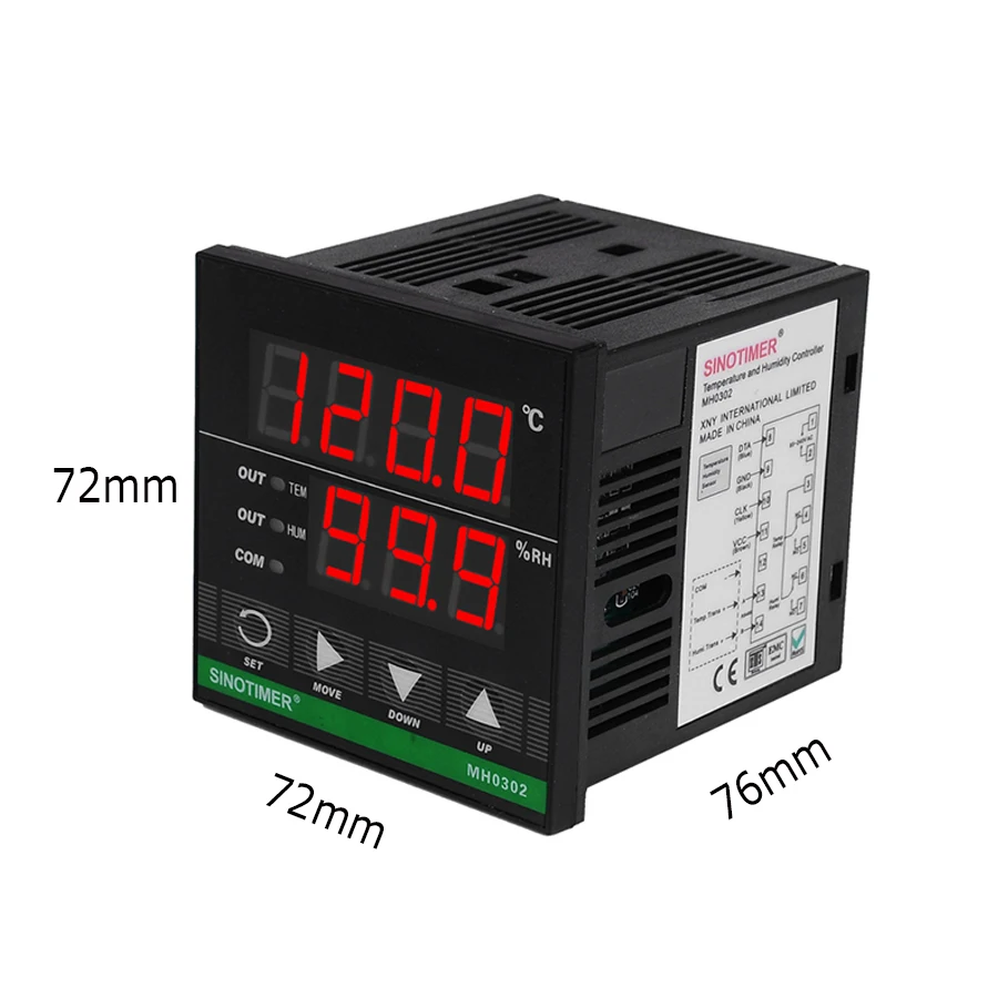 Power Supply 24V Digital Temperature and Humidity Controller Intelligent High-precision Thermostat With Sensor