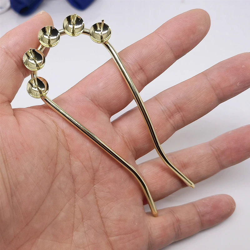 Wholesale Japanese copper hairpin semi-finished design suitable for DIY retro headwear making