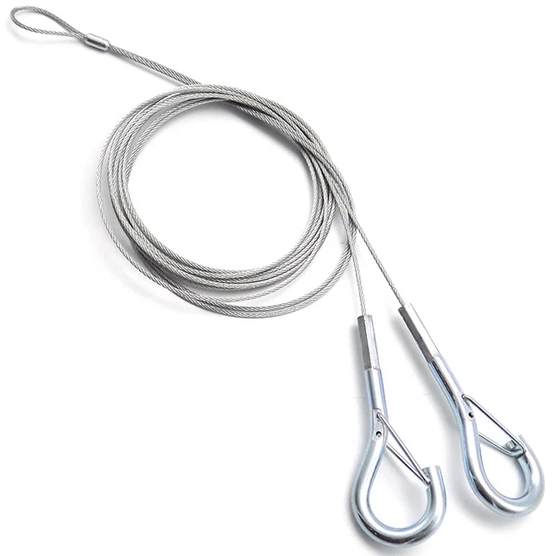 steel wire rope Anti Corrosion 1*19 7*7 7*19 galvanized steel wire rope lifting slings with hook Steel Wire Rope Galvanized