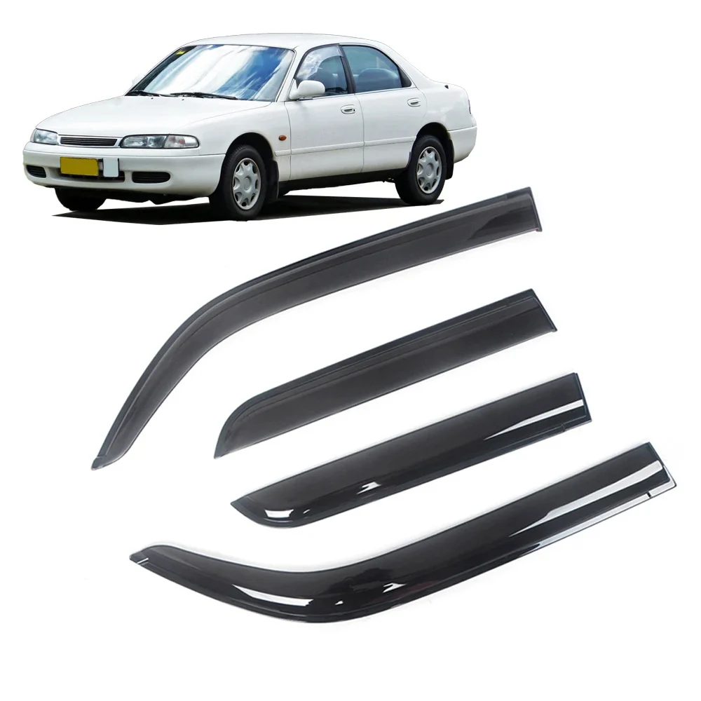 For Mazda 626 1992-2002 Car Side Window Visor Sun Rain Guard Shade Shield Shelter Protector Cover Trim Frame Sticker Accessories