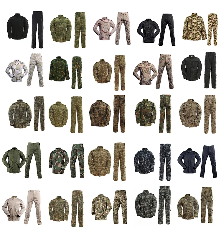 KIANG Custom Green ACU Tactical Pants Clothes Suits Camouflage Multicam Rip-stop Uniform