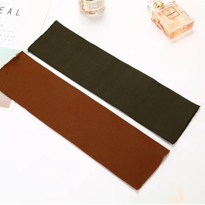 Factory 1x1 tubular rib elastic clothing material strip cotton knit polo t-shirt rib cuff collar trim fabric