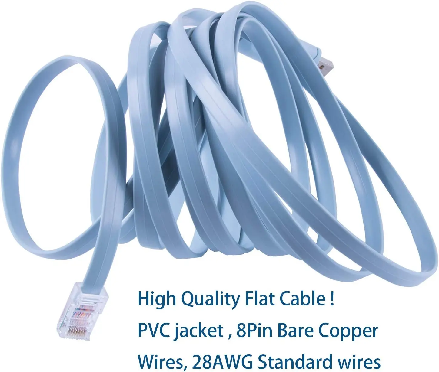 12ft/3.6m Compatible with  Routers Switches and Firewall ,USB to RJ45 RS232 Console Cable