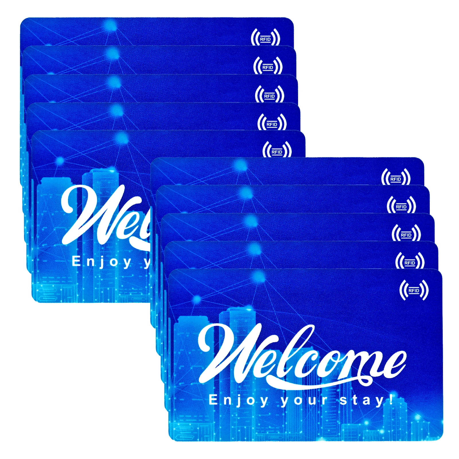 Custom Hotel Motel RFID Contactless Key Card with Envelope Sleeve Compatible with SAFLOK, KABA, ONITY, Miwa, ILCO and SECURELOX