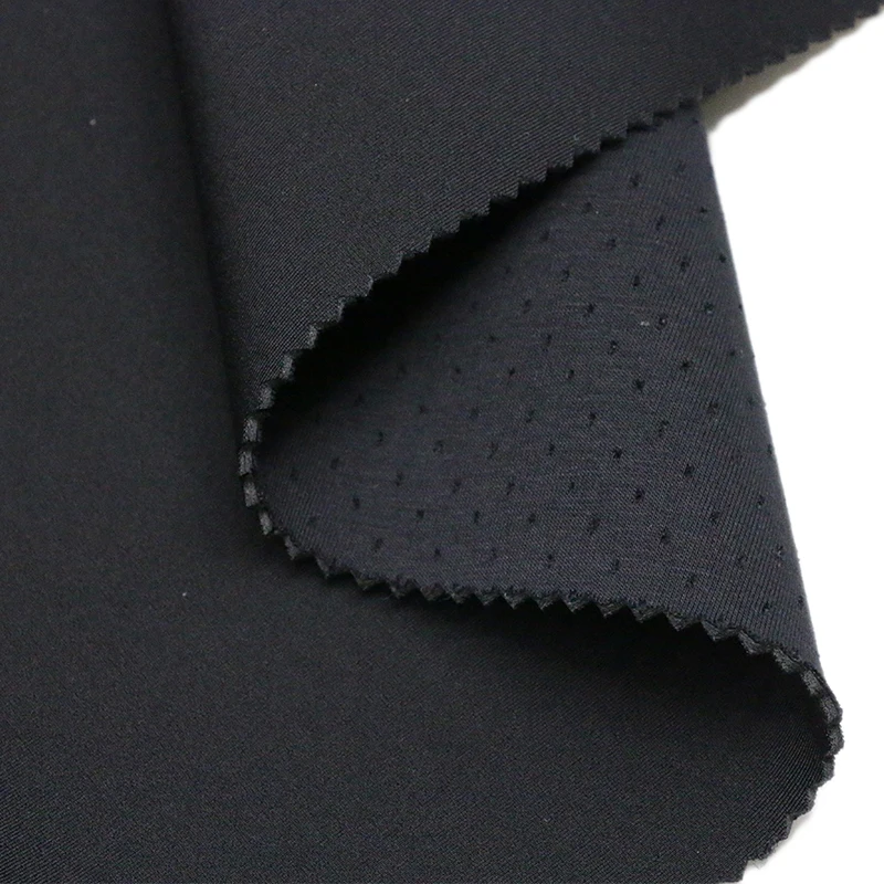 Custom Three-Layer Composite Checkered Jacquard Stretch Cloth Punched Sbr Neoprene Nylon Stretch Fabric