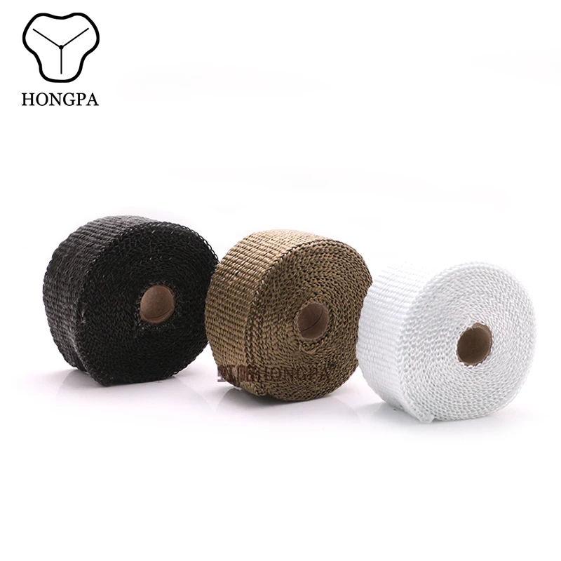 Motorcycle 5M * 50MM Thermal Exhaust tape Exhaust Pipe Wrap Heat Resistant Cloth Belt For Universal Motorbike
