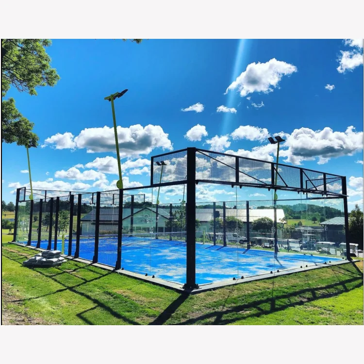 Faither Supply Wholesale Professional  quality  2022 new design double super class full view Paddle  Tennis Court