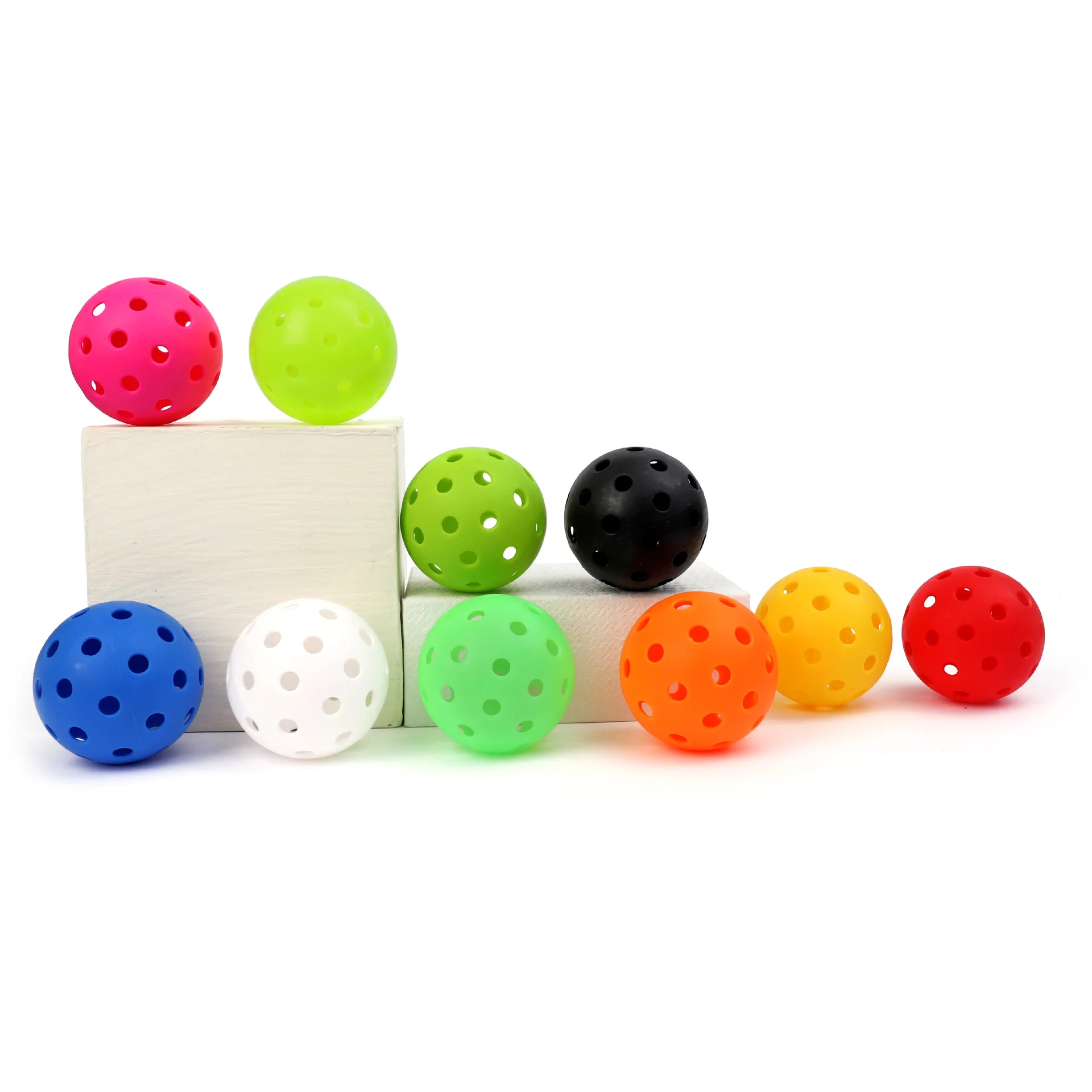 Pickleball Balls 40 Holes Rotation Molded ONE-Piece High Bounce Training Pickleball Accessories 74mm Standard Pickle Balls