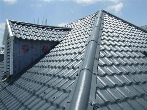 Manufacturer french  big wave asa plastic pvc synthetic resin roof tile  synthetic border tile resin tile