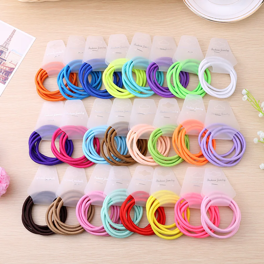 Candy-Colored Adult Headband Cute Beads High Elasticity Thick Hair Coarse Hair Boutique  Celebrity Ponytail Hair Ties