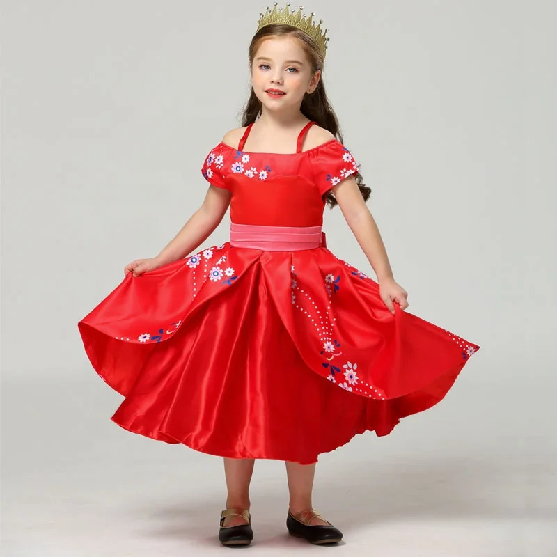 Popular Movie Elena of Avalor Halloween Cosplay Party Princess Elena Fancy Dresses Costumes For Kids
