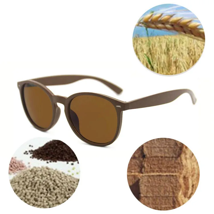 Eco friendly fashion pc lens eco sun glasses custom logo wholesale natural platycodon recycled sunglasses