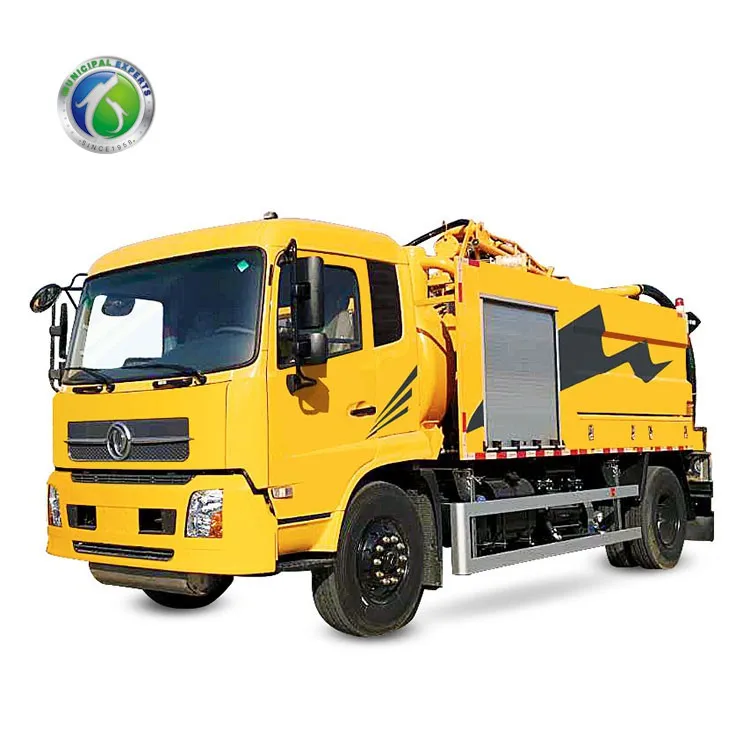 16ton Dongfeng 6 cbm waste sewage vacuum suction tanker  jetting truck