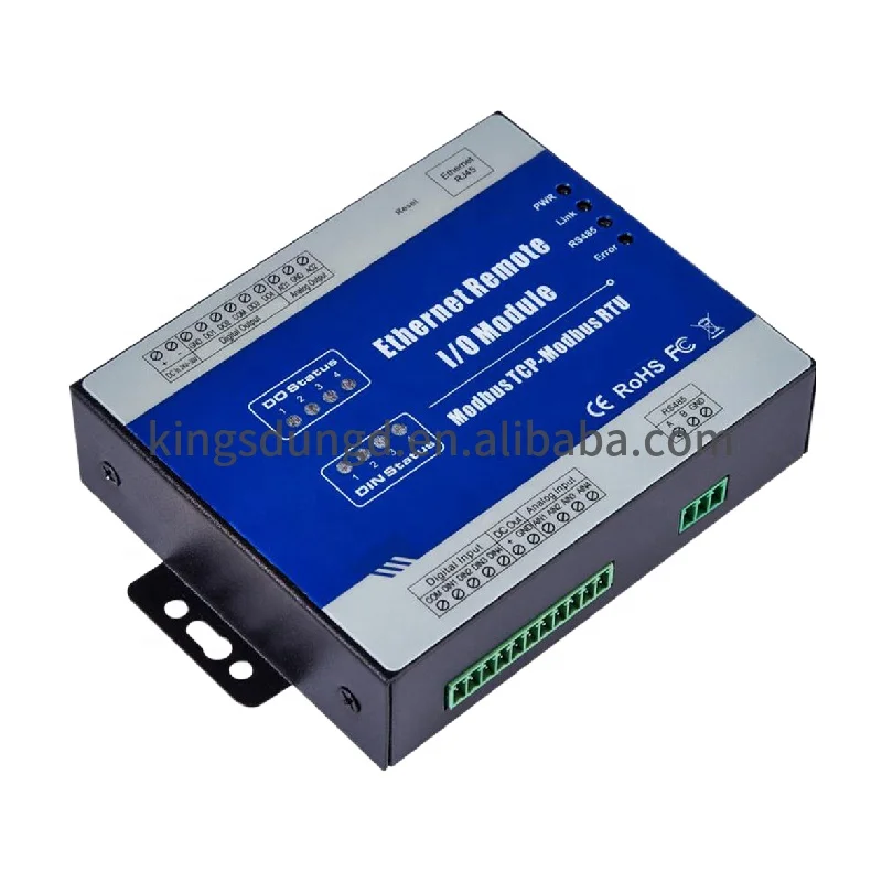 Modbus TCP RTU Ethernet Remote IO Module Web realtime monitoring 4 Digital Output+RJ45+RS485 support PWM output M220T